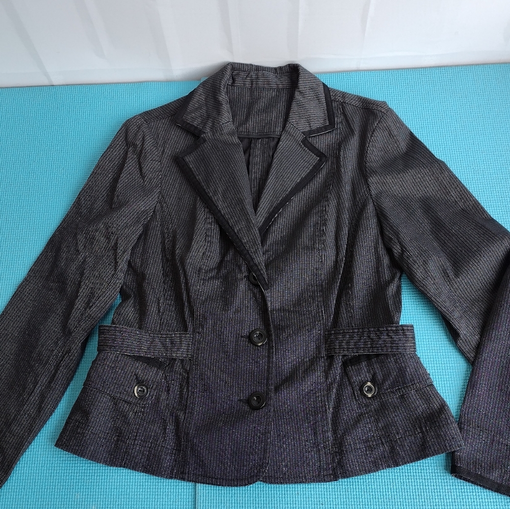 Women's Jacket Black White Size L (estimated)